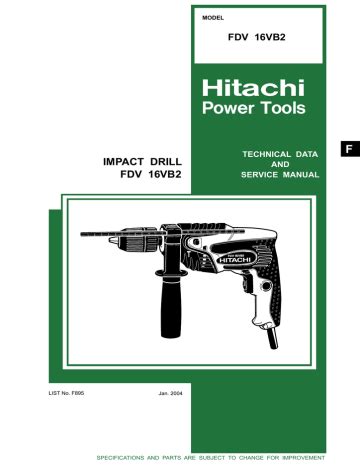 hitachi 16vb2 drill manual.